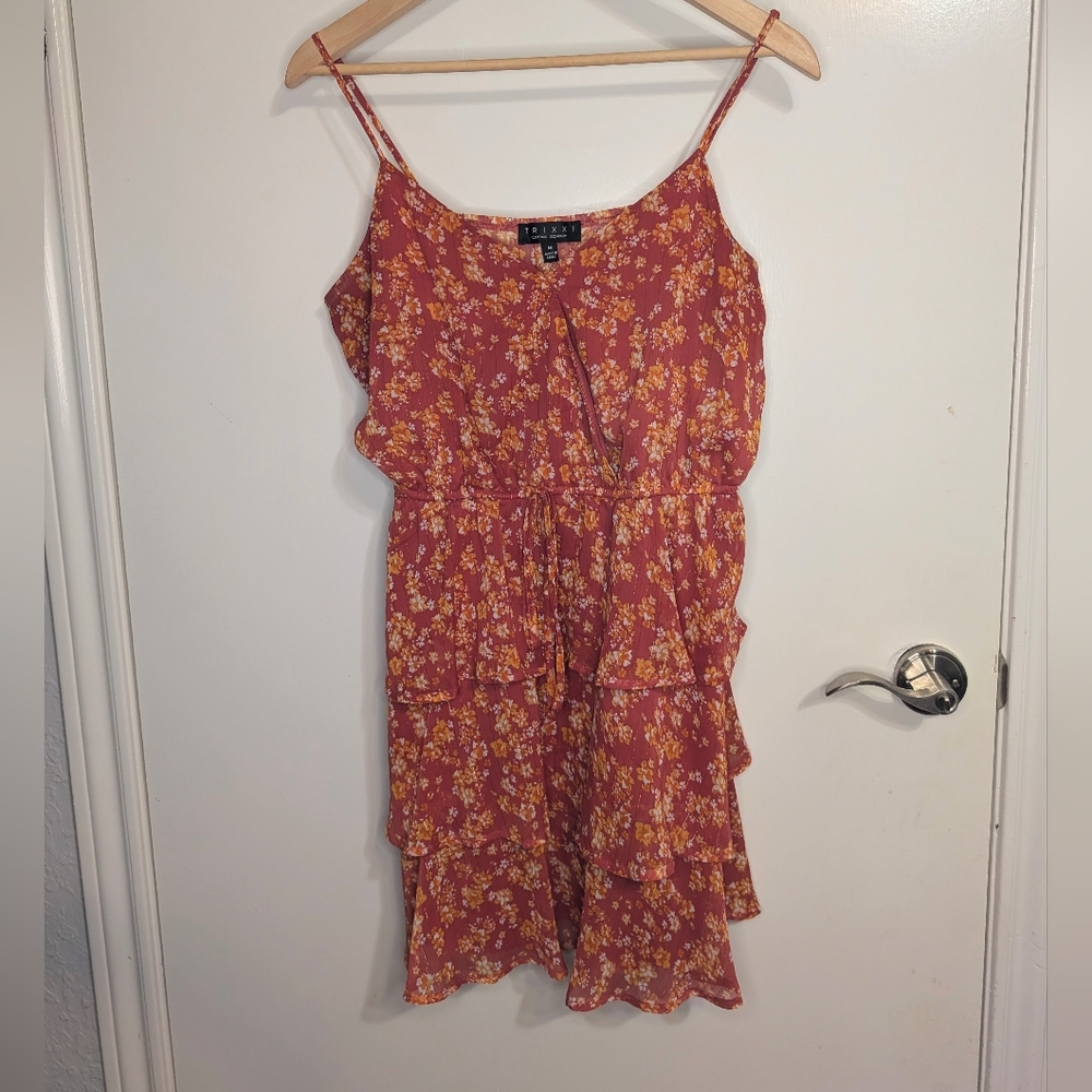 Floral Tiered Dress with Spaghetti Straps